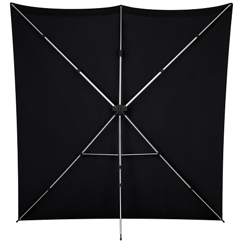 8 x 8 ft. X-Drop Fabric Backdrop Kit (Rich Black) Image 4