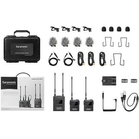 UwMic9S Mini KIT2 Compact 2-Person Camera-Mount Wireless Omni Lavalier Microphone System (514 to 596 MHz) Image 2
