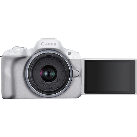 EOS R50 Mirrorless Digital Camera with 18-45mm Lens (White) Image 4
