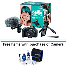 EOS R10 Mirrorless Digital Camera with 18-45mm Lens Content Creator Kit Image 0