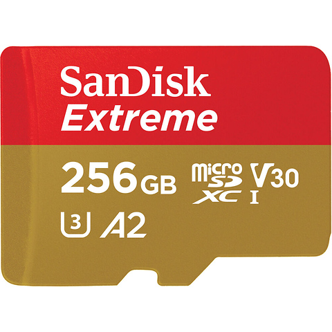 256GB Extreme UHS-I microSDXC Memory Card with SD Adapter Image 1