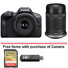 EOS R100 Mirrorless Digital Camera with 18-45mm Lens and 55-210mm Lens Image 0