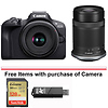 EOS R100 Mirrorless Digital Camera with 18-45mm Lens and 55-210mm Lens Thumbnail 0