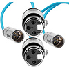 Mini-XLR Male to XLR Female Audio Cable for Canon C70 & BMPCC 6K/4K (2-Pack, Blue) Thumbnail 1