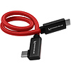 Right-Angle USB-C 3.1 Gen 2 Cable (12 in., Cardinal Red) Thumbnail 0