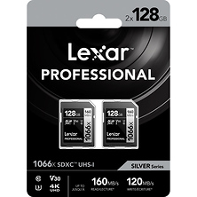 128GB Professional 1066x UHS-I SDXC Memory Card (SILVER Series, 2-Pack) Image 0