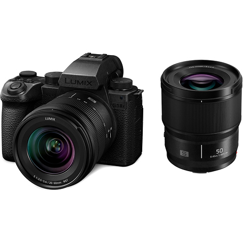 Lumix DC-S5 IIX Mirrorless Digital Camera with 20-60mm and 50mm Lenses (Black) Image 0