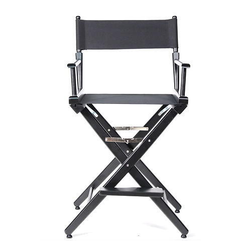 24 in. Pro Series Medium Counter Height Director's Chair (Black Frame, Black Canvas) Image 1