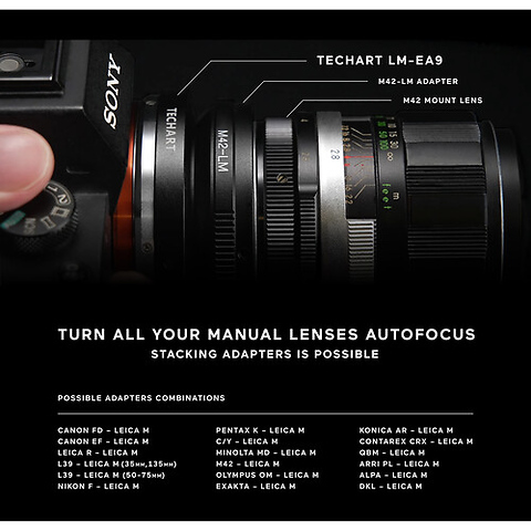 Leica M-Mount Lens to Sony E-Mount Camera Autofocus Adapter (Version II) Image 9