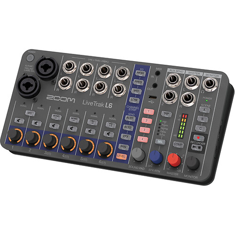 LiveTrak L-6 Portable 6-Channel Digital Mixer and Multitrack Recorder Image 5