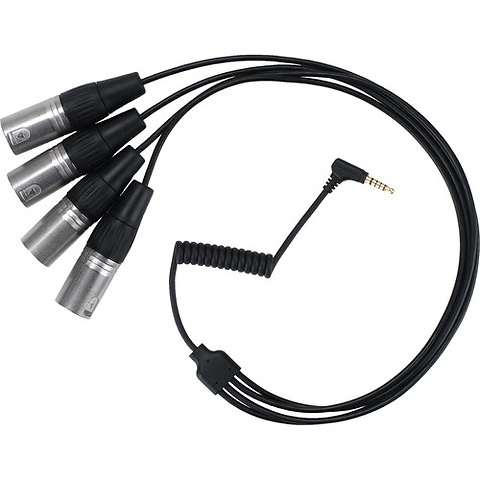 SR-C2026 3.5mm TRRRS Male to Quad XLR Male Output Cable for Wireless Receivers Image 0