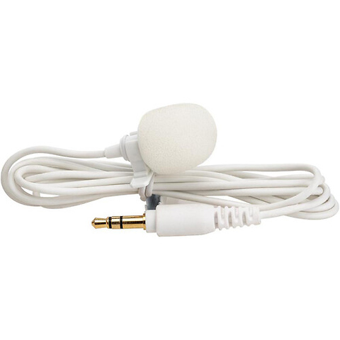 SR-M1 Omnidirectional Lavalier Microphone Cable with 3.5mm TRS Connector (White) Image 1