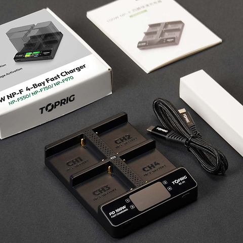 TOPRIG 100W 4-Bay NP-F Fast Charger Image 7