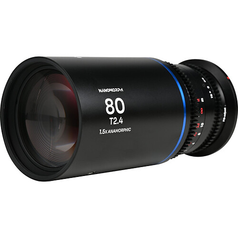 Laowa Nanomorph 80mm T2.4 1.5x S35 Anamorphic Lens (Sony E, Blue Flare) Image 2