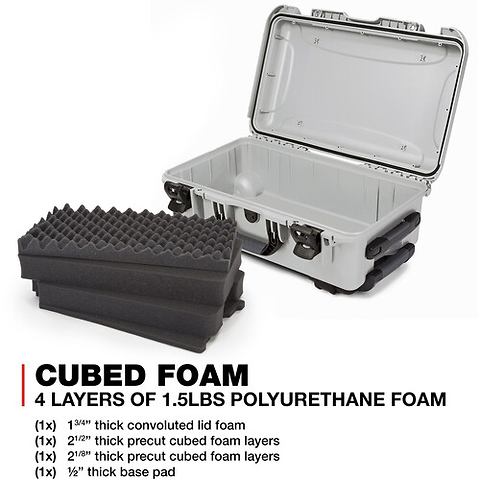 935 Wheeled Hard Case with Foam Insert (Silver, 28.5L) Image 5
