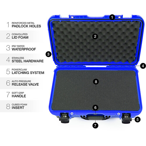 935 Wheeled Hard Case with Foam Insert (Blue, 28.5L) Image 6