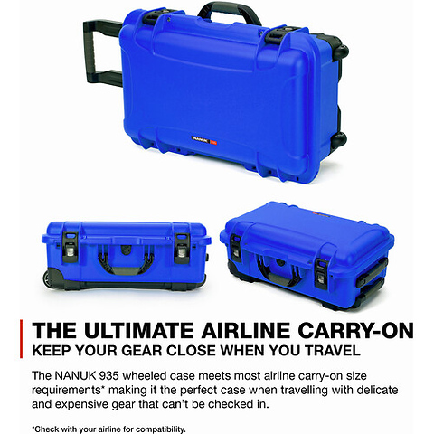 935 Wheeled Hard Case with Foam Insert (Blue, 28.5L) Image 8