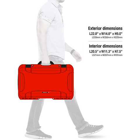 935 Wheeled Hard Case with Foam Insert (Red, 28.5L) Image 7