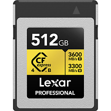 512GB Professional GOLD Series CFexpress 4.0 Type B Memory Card Image 0
