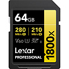 64GB Professional GOLD Series 1800x UHS-II SDXC Memory Card Thumbnail 0