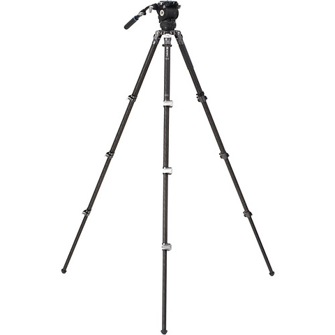 Mammoth Series 3 4-Section Flip-Lock Carbon Fiber Tripod Kit with BV6H PLUS Head Image 3