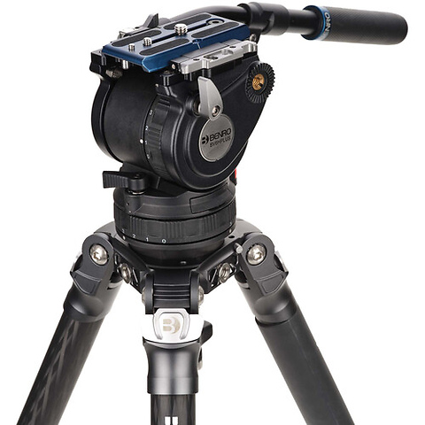 Mammoth Series 3 4-Section Flip-Lock Carbon Fiber Tripod Kit with BV6H PLUS Head Image 1