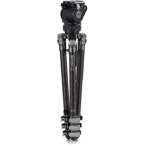 Mammoth Series 3 4-Section Flip-Lock Carbon Fiber Tripod Kit with BV6H PLUS Head Image 2