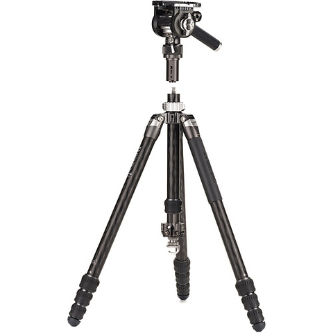 KingPod 4-Section Tripod with FS36PRO Head (Carbon Fiber) Image 2