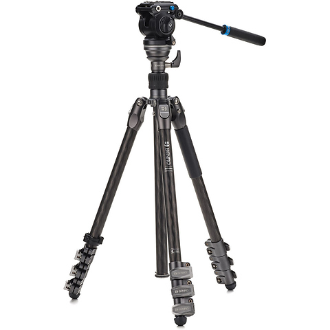 Rhino S2PRO Video Tripod Kit with Flip Locks (Carbon Fiber) Image 0