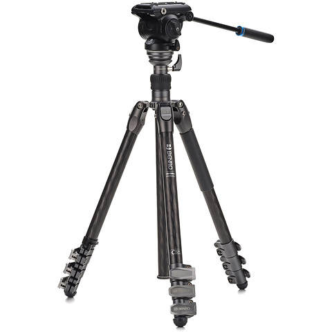 Rhino S4PRO Video Tripod Kit with Flip Locks (Carbon Fiber) Image 0