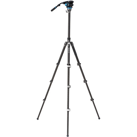 Rhino S6PRO Video Tripod Kit with Flip Locks (Carbon Fiber) Image 3