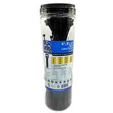 4 in., 8 in., 11 in. Black Cable Tie Tube (505 pieces) Image 0