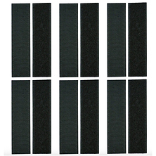 4 x 1 in. Black Adhesive Hook and Loop Strip (6 Pack) Image 0