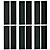 4 x 1 in. Black Adhesive Hook and Loop Strip (6 Pack)