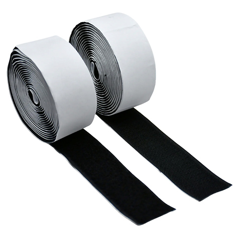 10 ft. x 1.5 in. Black Adhesive Hook and Loop Roll Image 0