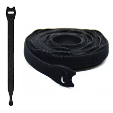 8 in. Black Back to Back Hook and Loop Cable Tie (25 Pack) Image 0