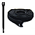 8 in. Black Back to Back Hook and Loop Cable Tie (25 Pack)