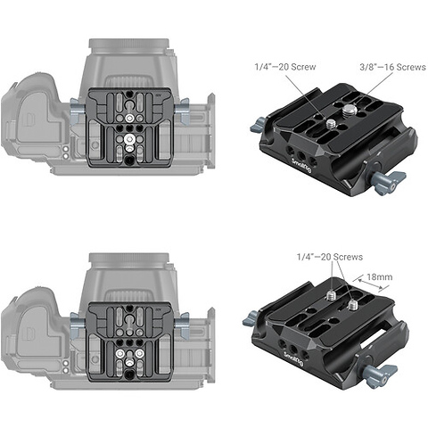 Universal Camera Baseplate with 15mm LWS Rod Clamp Image 4