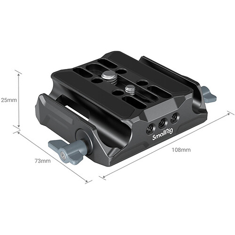 Universal Camera Baseplate with 15mm LWS Rod Clamp Image 2