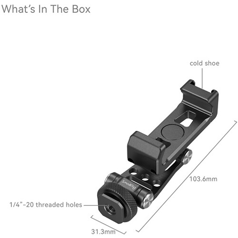 Metal Phone Holder with Cold Shoe Mount Image 2