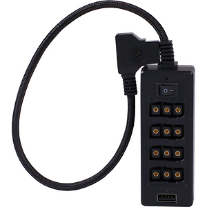 4-Port D-Tap Hub with 1/4 in.-20 Thread (Black)