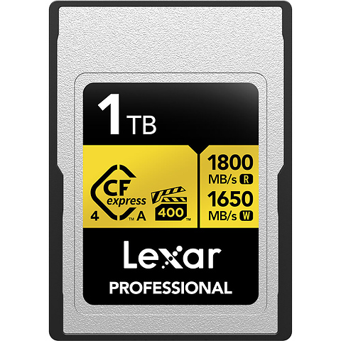 1TB Professional GOLD CFexpress 4.0 Type A Memory Card Image 0