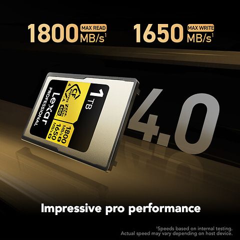 1TB Professional GOLD CFexpress 4.0 Type A Memory Card Image 5