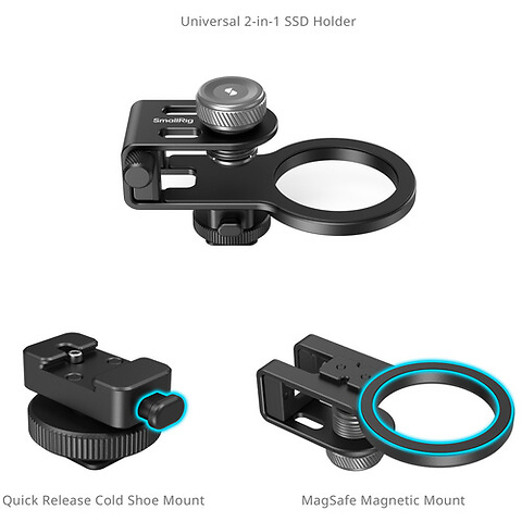 MagSafe/Cold Shoe Universal 2-in-1 SSD Holder Image 1