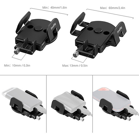 Mounting Clamp for External SSD with Cold Shoe Mount & Cable Clamp Image 4