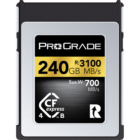 240GB CFexpress 4.0 Type B Gold Memory Card Image 0