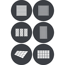 GP-GS4 Gobo Set for MG1200Bi Spotlight Mount (6-Pack) Image 0