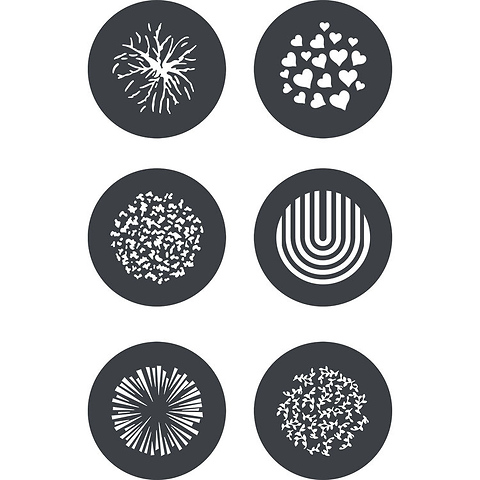 GP-GS2 Gobo Set for MG1200Bi Spotlight Mount (6-Pack) Image 0