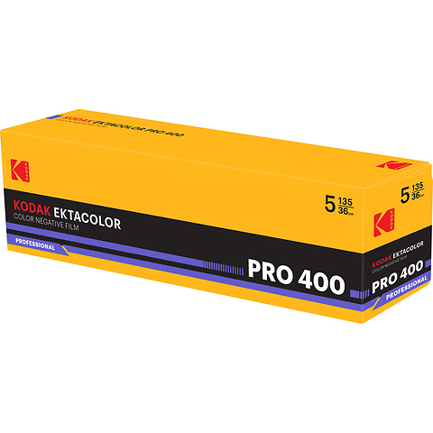Ektacolor Pro 400 Color Negative Film (35mm Roll Film, 36 Exposures, 5-Pack) Image 1
