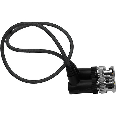 Ultrathin 3G-SDI Right-Angle BNC Cable (16 in., Raven Black) Image 2
